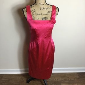 NWT Calvin Klein Pink Satin Sleeveless Dress